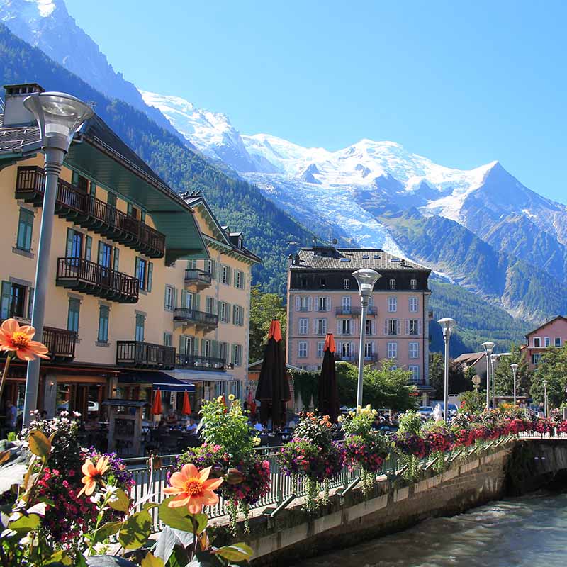 View from Chamonix in the French Alps.